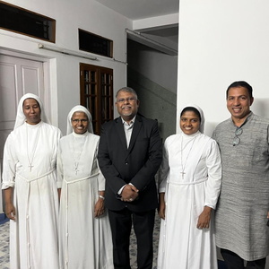 With Most Rev. Bishop. Dr. Jaya Rao Polimera